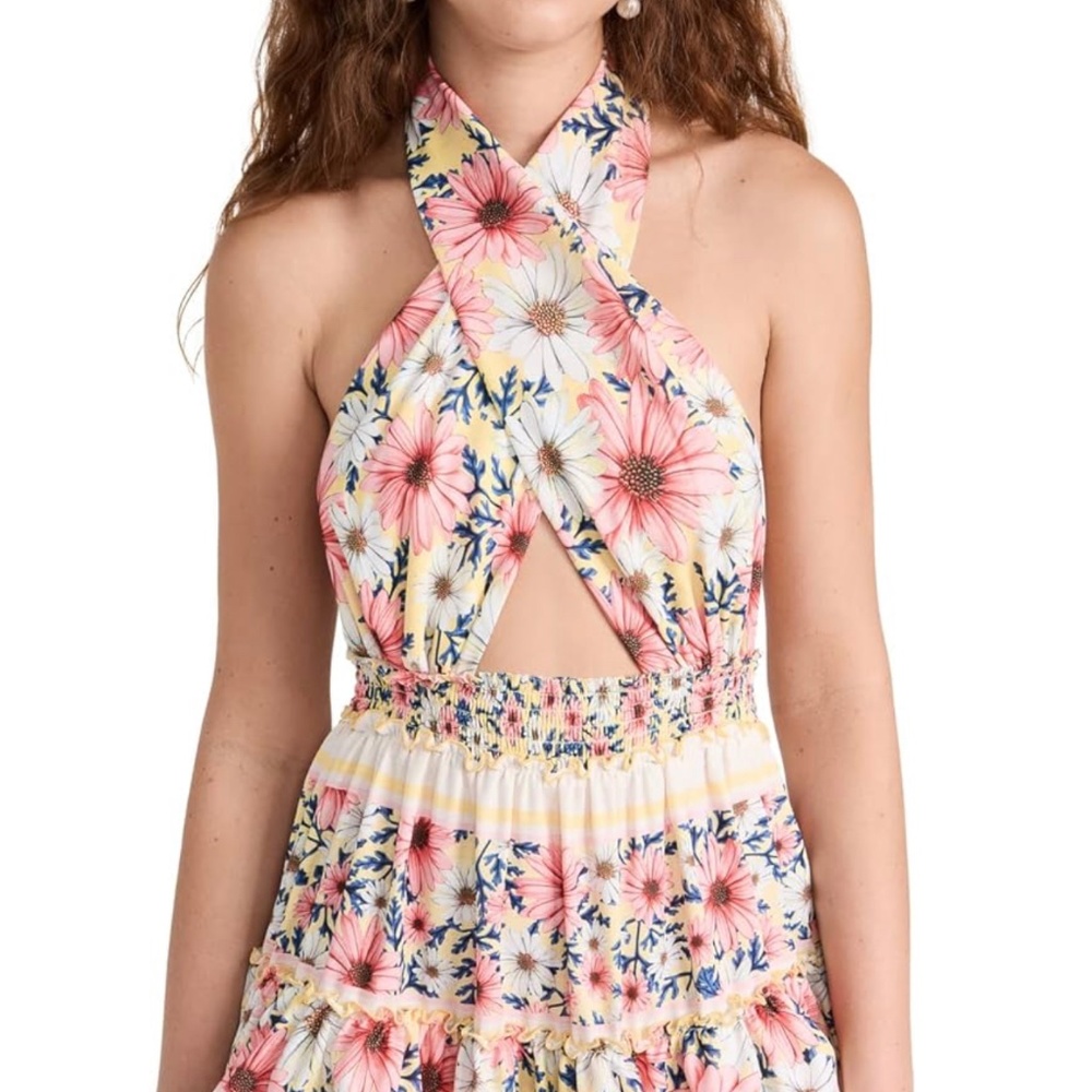 Halter floral Dress Agua Bendita